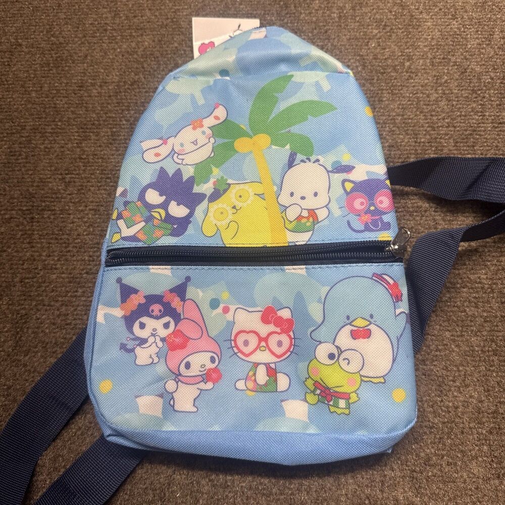 Sanrio Hello Kitty and Friends Mini Backpack Tropical Blue Kawaii NWT